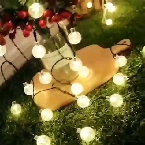 solar globe lights outdoor|【24H SHIP】LED Solar String Lights Outdoor Crystal Globe .